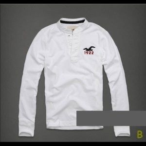 NWT Hollister HCO classic logo henley tee